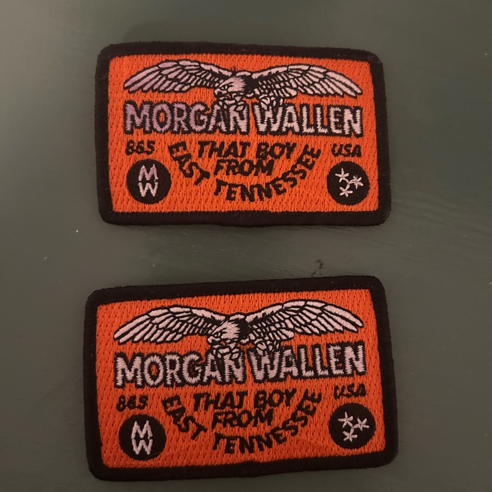Two Morgan Wallen Iron On Patches